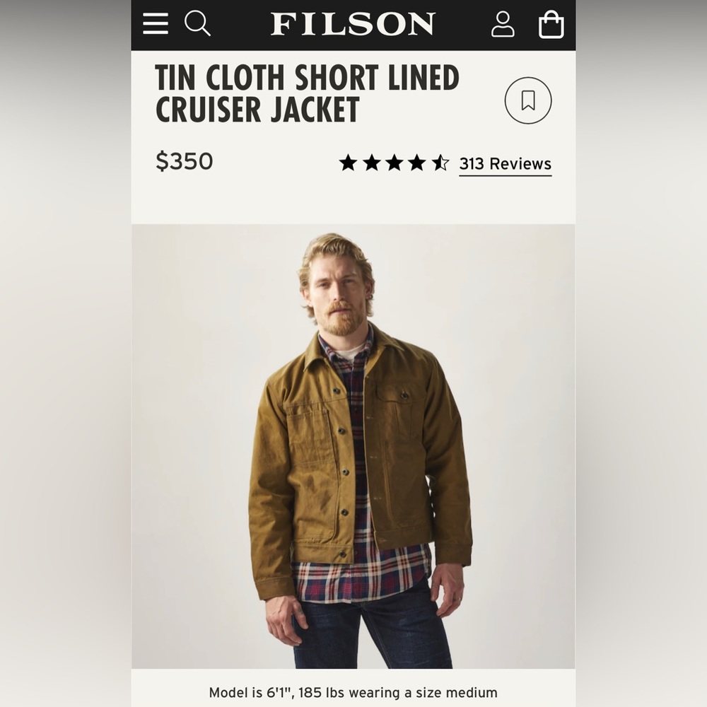 TIN CLOTH SHORT LINED CRUISER JACKET